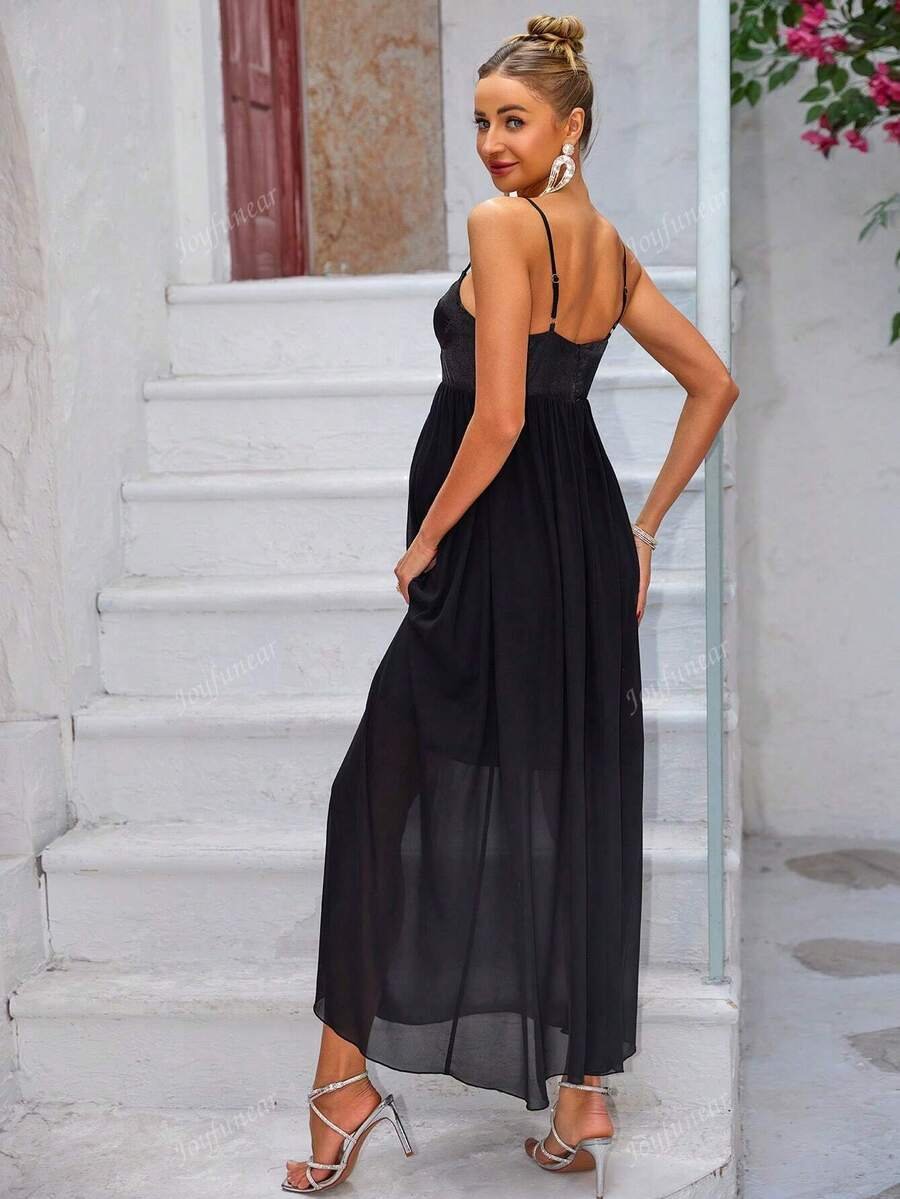 Renta Vestido Maternidad Fiesta Elegante Negro Modelo 39 - Image 5